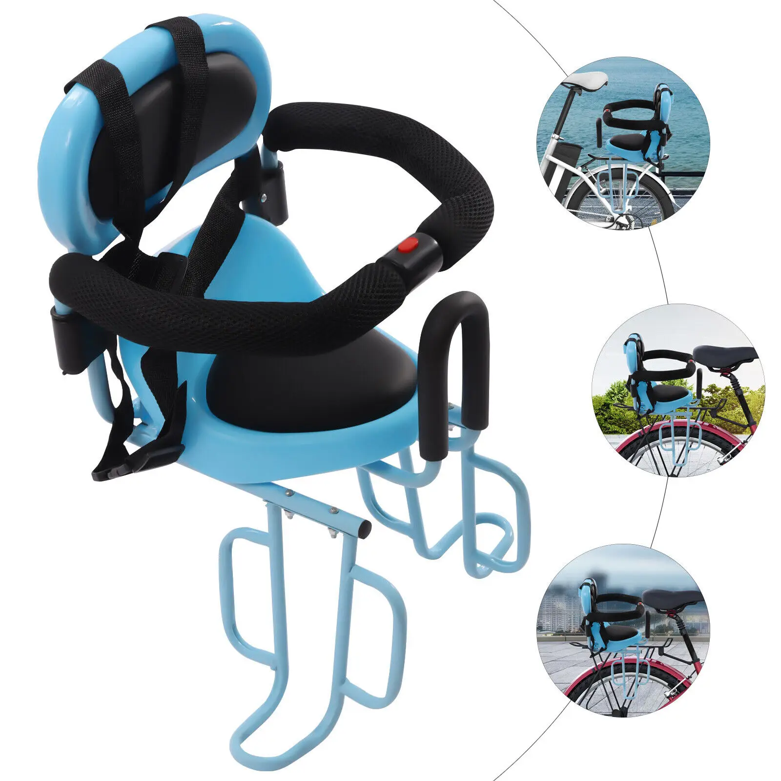 

Child Bike Seat Rear Back Safety For Kids Bicycle Saddle Seats Rack Rest Cushion