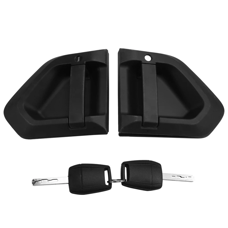 1Pair Outer Door Handle Trim Panel With 2 Keys For MAN TGL TGM TGS TGX Truck Tractor 81.62641-5012 81.62641-5013