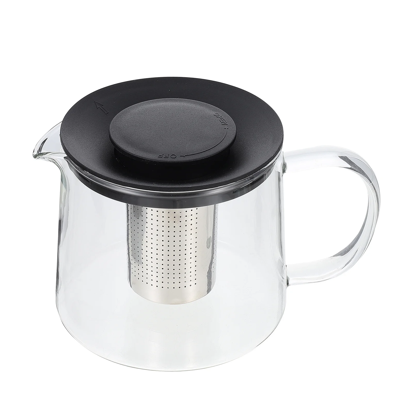 

Glass Teapot with Infuser Premium Heat Resistant Borosilicate Tea Kettle for Loose Leaf Blooming Tea Home Office Cafe Use