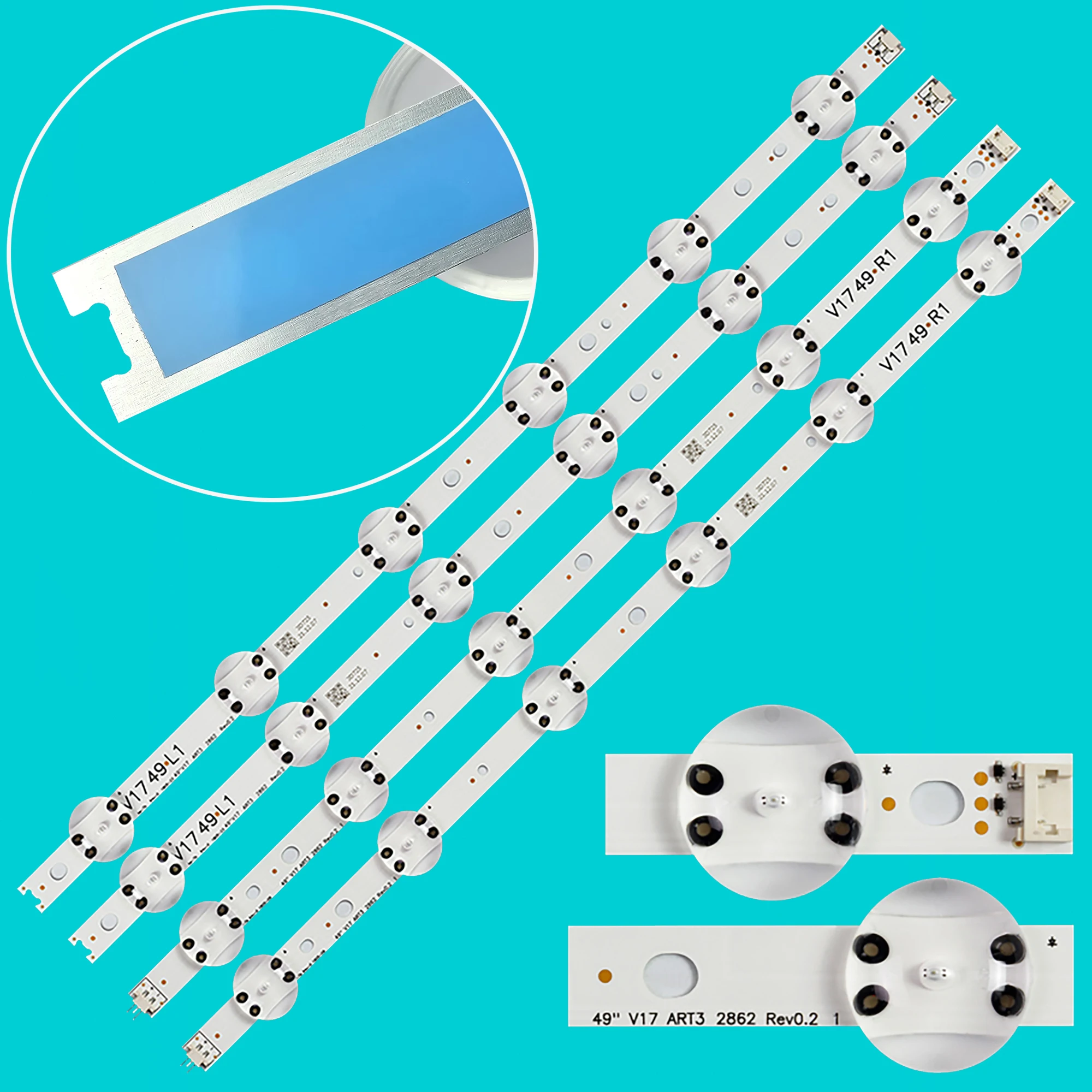 

LED strip For 49UV340C 49LJ614V 49UJ6525 49UJ6585 49UJ6565 49UJ651V 49UJ670V 49UJ701V V17 49 R1 L1 ART3 49UJ675V 49UJ676V