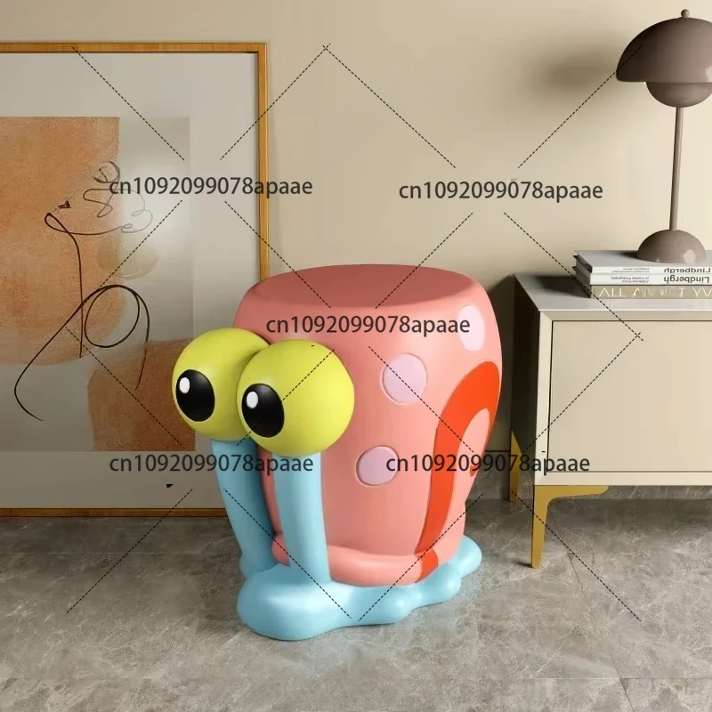 Cartoon Little Snail Shoe Change Stool Entrance Home Children Cute Creative Lobby Sitting Low Stool  Ottoman Storage  Furniture