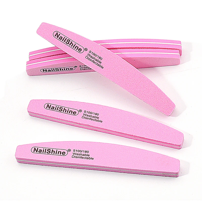 10pcs Double-sided Nail File Blocks Colorful Sponge Nail Polish Buffing Sanding Buffer Strips Polishing Pedicure Manicure Tools