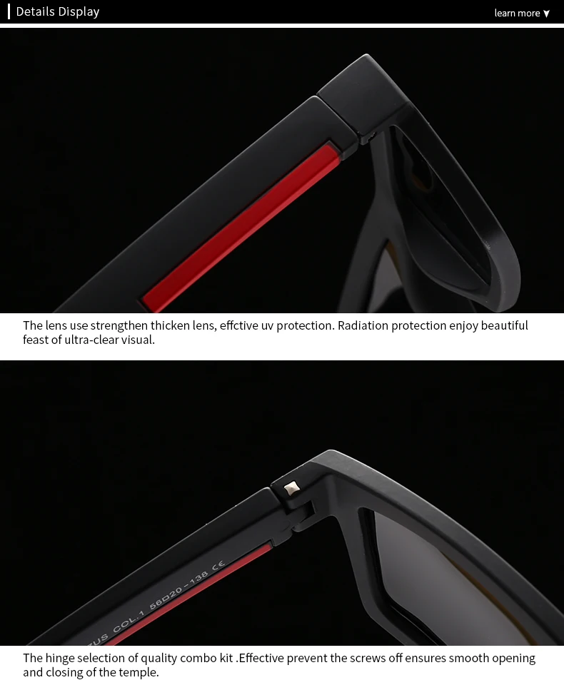 New Men\'s New Cross-Border Polarized Sunglasses Square Sunglasses Classic Driving Glasses Sps02Ore