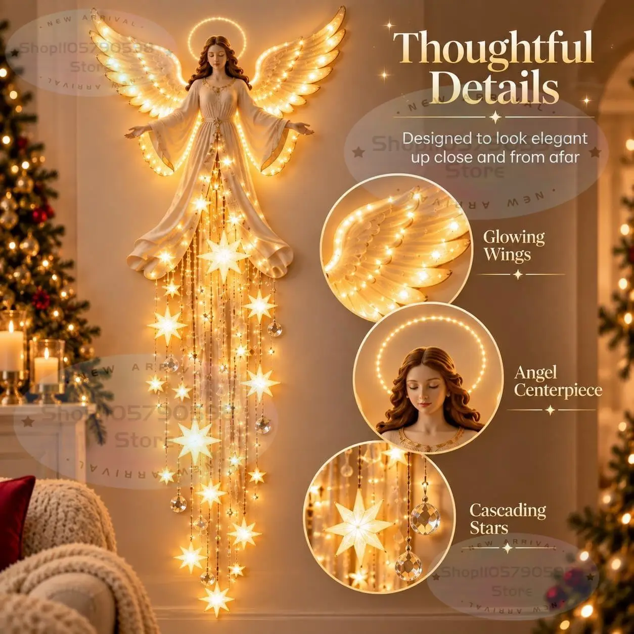 Angel Blessing Starfall Wall Light 5