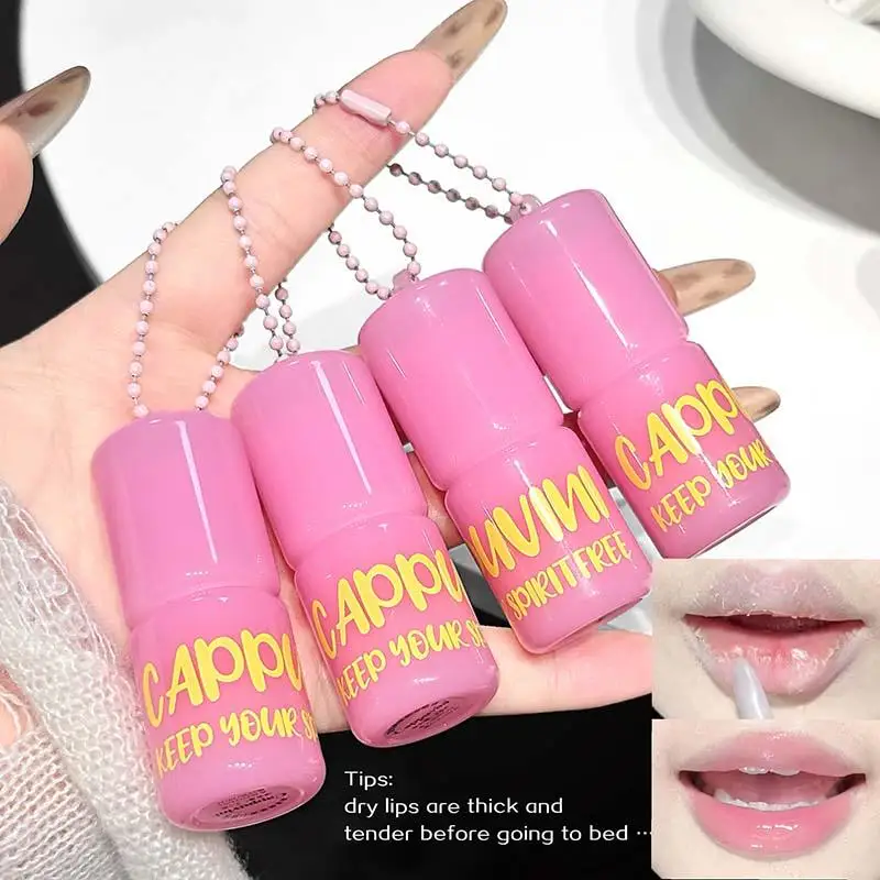 بلسم الشفاه الشفاف بالفواكه، مرطب للترطيب العميق، يقلل من خطوط الشفاه، العناية بالشفاه الأساسية #4