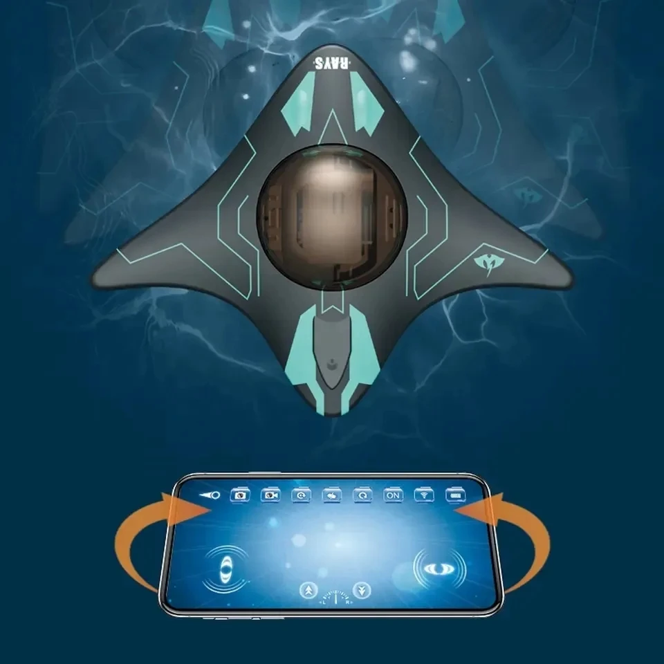 Mini barco teledirigido submarino Spy, 2,4G, Control por aplicación con cámara, WIFI, FPV