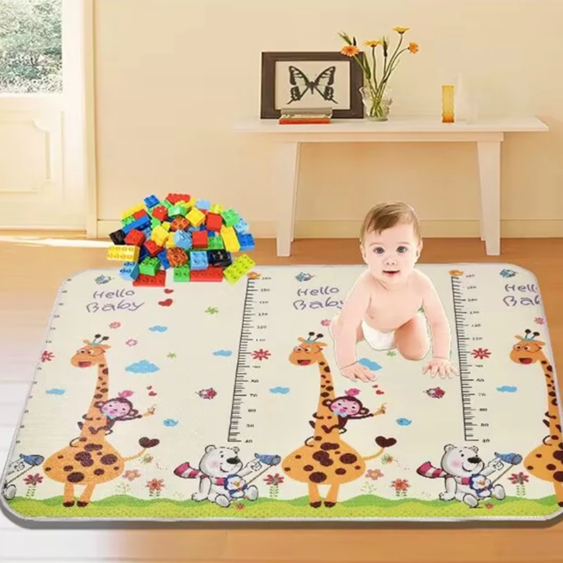 Large Sized Baby Climbing Pad Epe Double -sided Cartoon Pattern Baby Household Home Use Scrub Non Toxic Game Mat Children Carpet