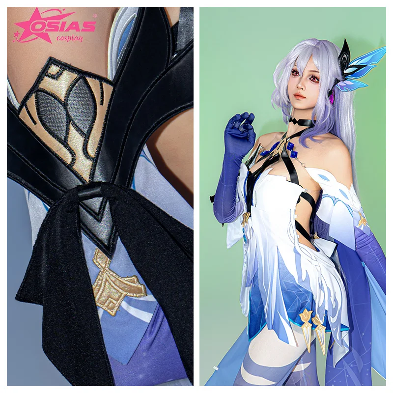 OSIAS Skirk-Conjunto de disfraz de Cosplay, peluca Skirk, zapatos Skirk, Wuthering Waves