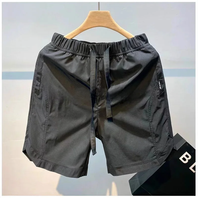 

Мужские летние тонкие брюки в американском стиле High Street, быстросохнущие, спортивные, повседневные, средней длины, прямого кроя, модные, брендовые, длиной до колена