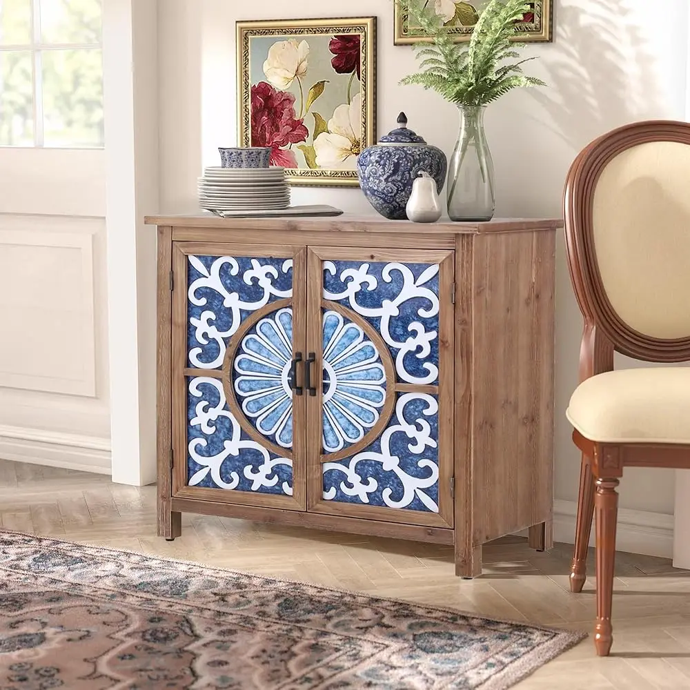 

Accent Cabinet With Doors - Sideboard Buffet Cabinet For Living Room, Storage