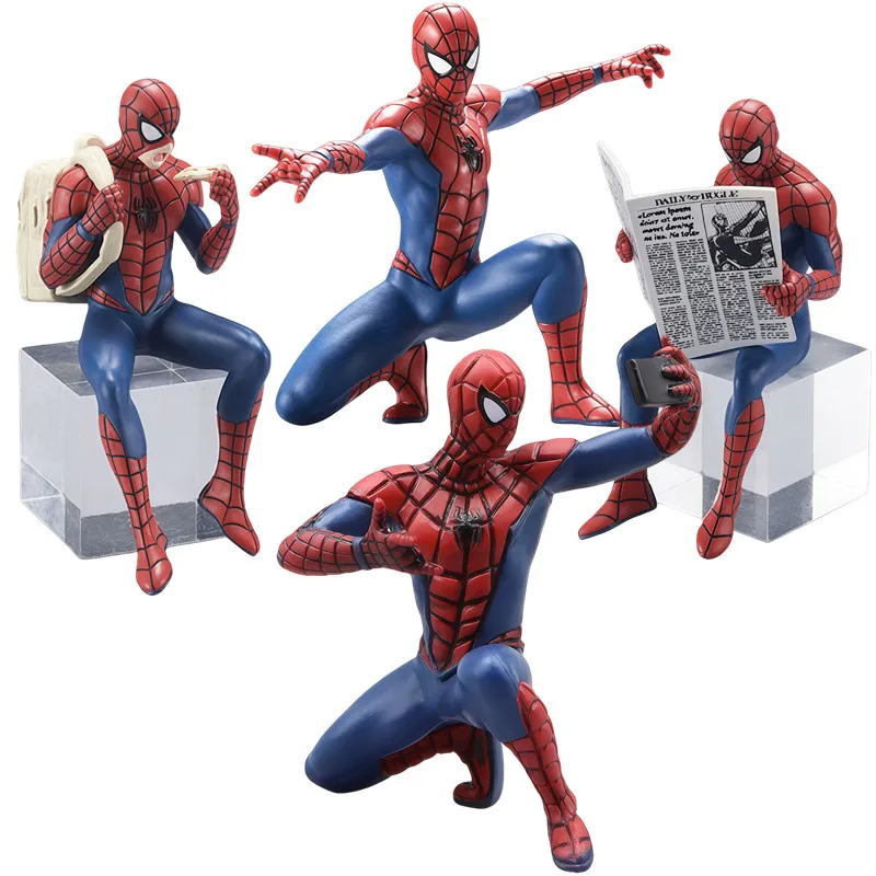 4 Figuras de Acción de Spider-Man, Mini Modelo de la Película Spider-Man: Un Nuevo Comienzo, Adorno de Escritorio, Regalo de Cumpleaños