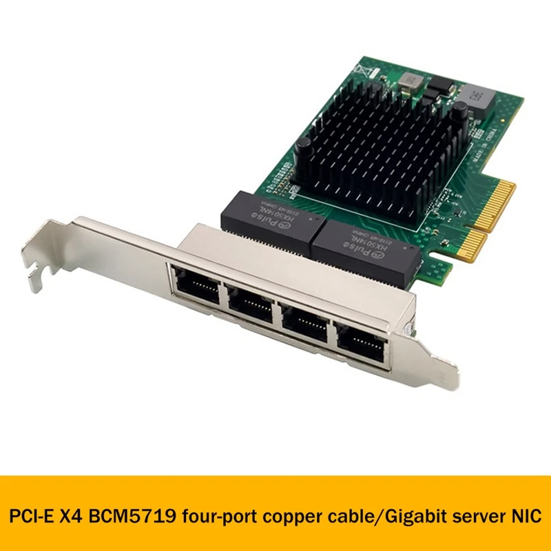 

Gigabit Network Card Ethernet Network Card BCM5719 4 Port RJ45 Gigabit Ethernet Server Adapter PCI-E Network Card Adapter