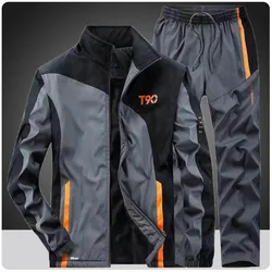 Men`s Sportswear Spring Autumn Tracksuit 2 Piece Sets Running Sports Suit Jacket+Pant Basketball Sweatsuit Men Brand Clothing