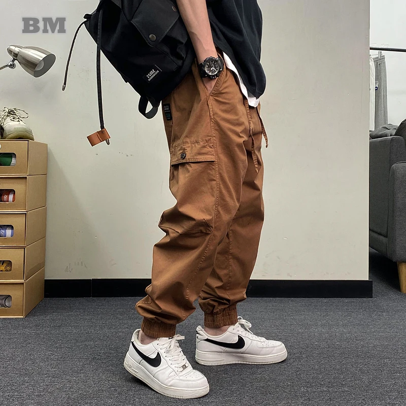 American Hip Hop Loose Joggers Streetwear Trendy Cargo Pants Men Clothing Harajuku High Quality Casual Trousers Korean Jogging