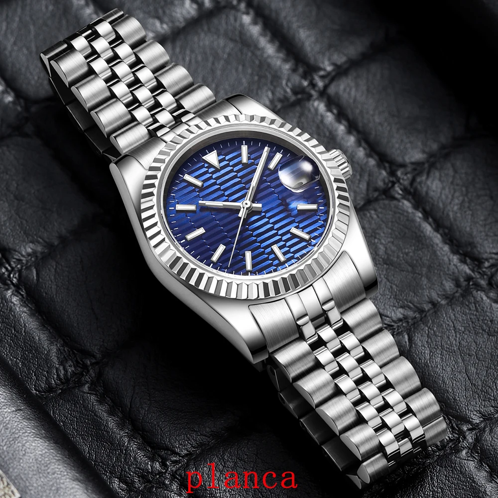 Orologio meccanico automatico NH35 da uomo 36 mm/39 mm, diametro vetro zaffiro, orologio casual