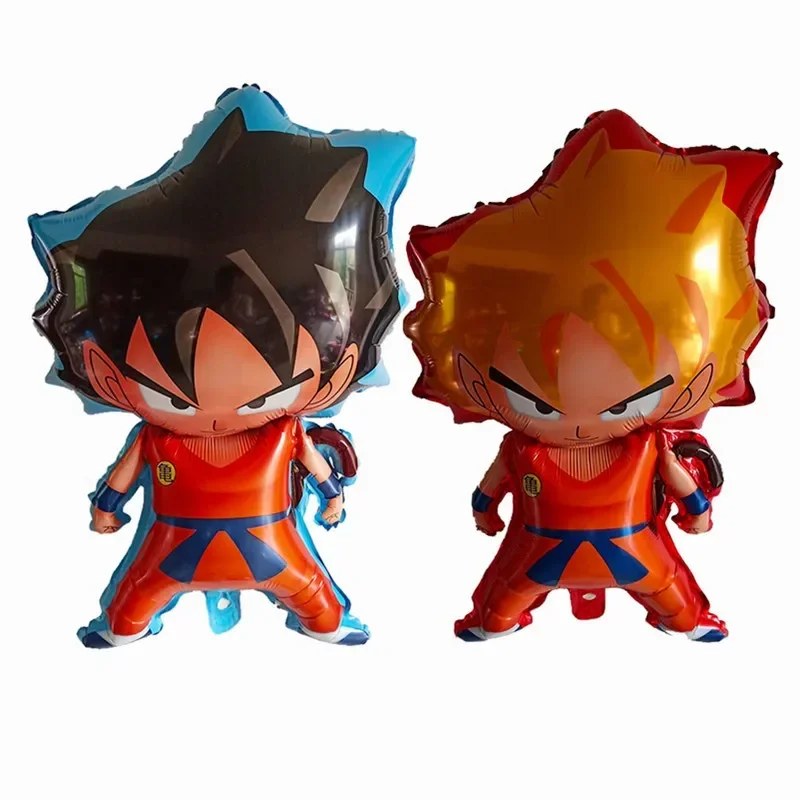 5pcs Dragon BallZ Balloon Set Anime Goku Super Saiyan Models Foil Ballons Cartoon Birthday Party Decoration Supplie Boy Toy Gift