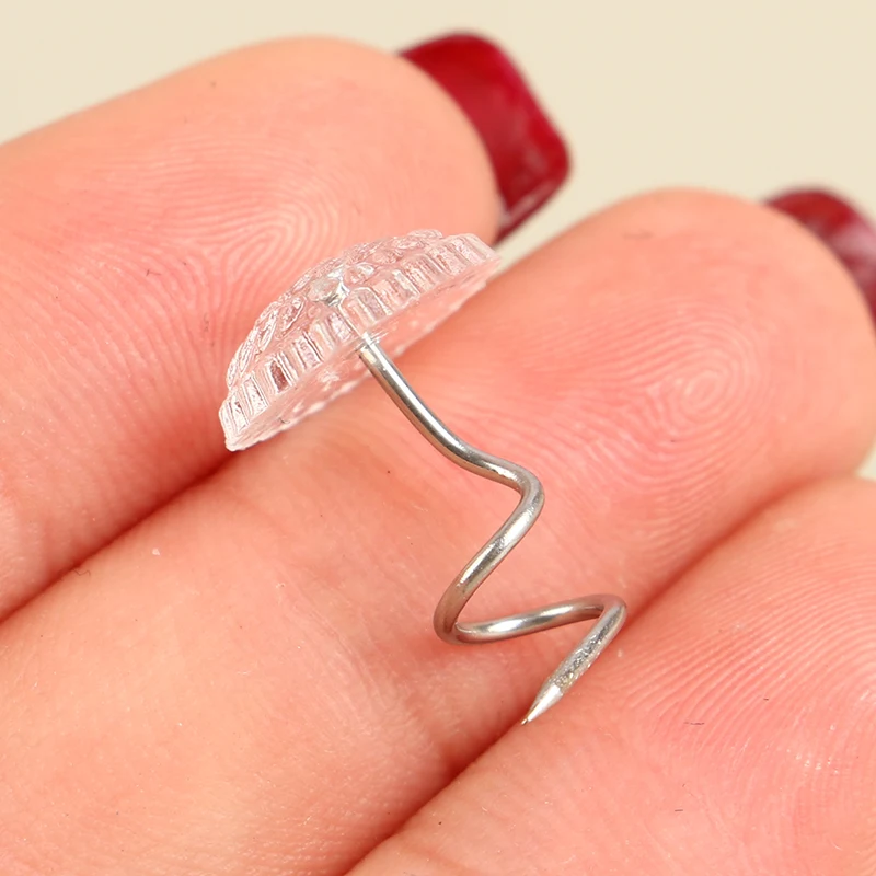 رؤوس بلاستيكية شفافة تويست دبابيس مجموعة قفل ثابتة لبطانيات المفروشات كرسي أريكة تزيين دبابيس ستائر فضفاضة مصلحة