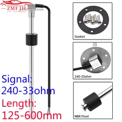 240-33 Ohm Water/Fuel Level Sensor fit Universal Oil Gasoline Tank Gauge Stainless Steel Fuel Sensor 150mm 200mm 250mm 400mm