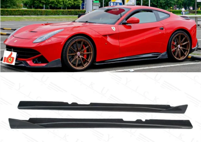 

2 шт./комплект, накладные юбки из углеродного волокна для Ferrari F12 Berlinetta 2013 2014 2015