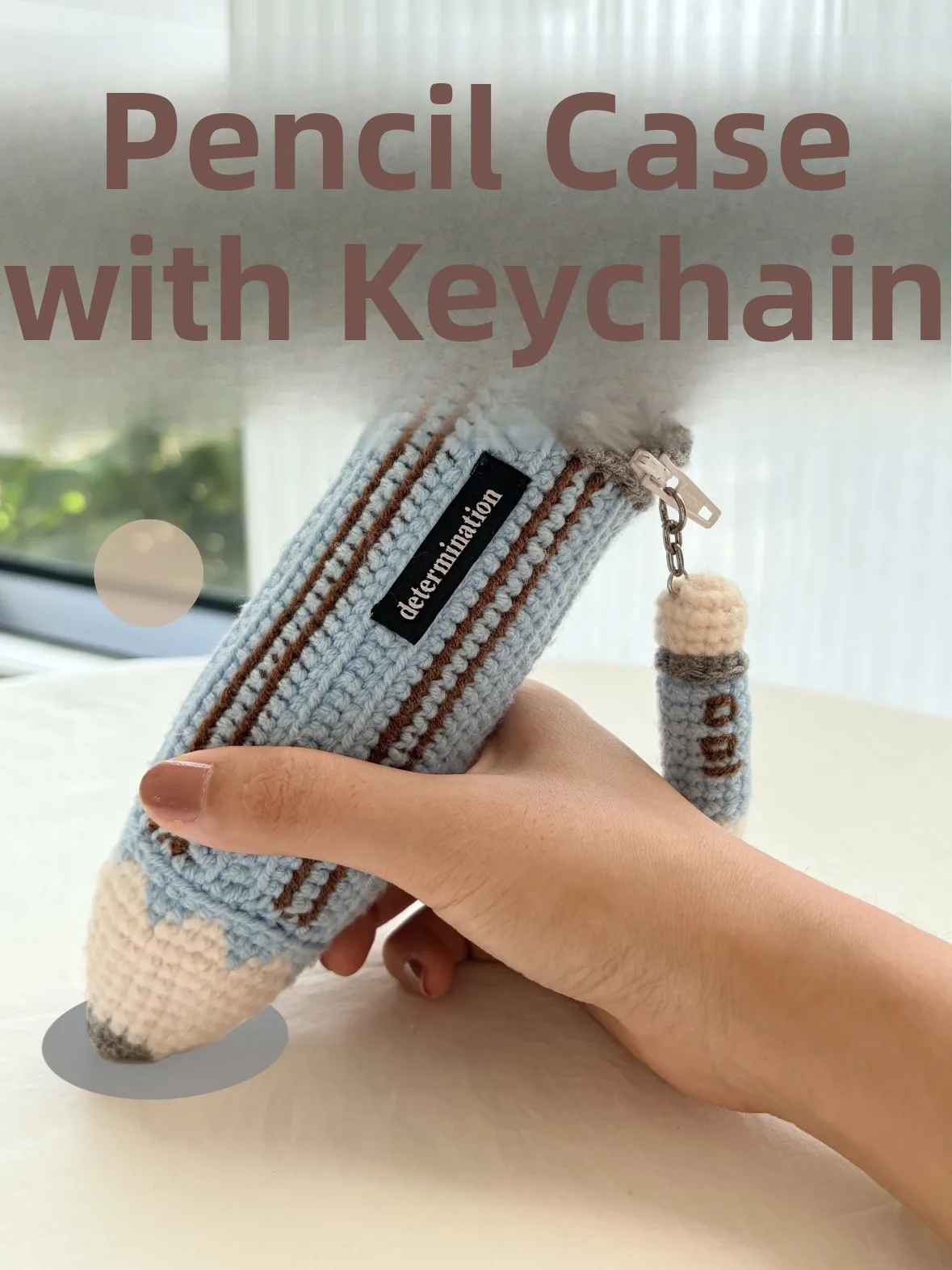DIY Crochet Yarn Pencil Bag Children's Storage Organizer Back-to-School Gift Time-Killer Handmade Craft Material Kit