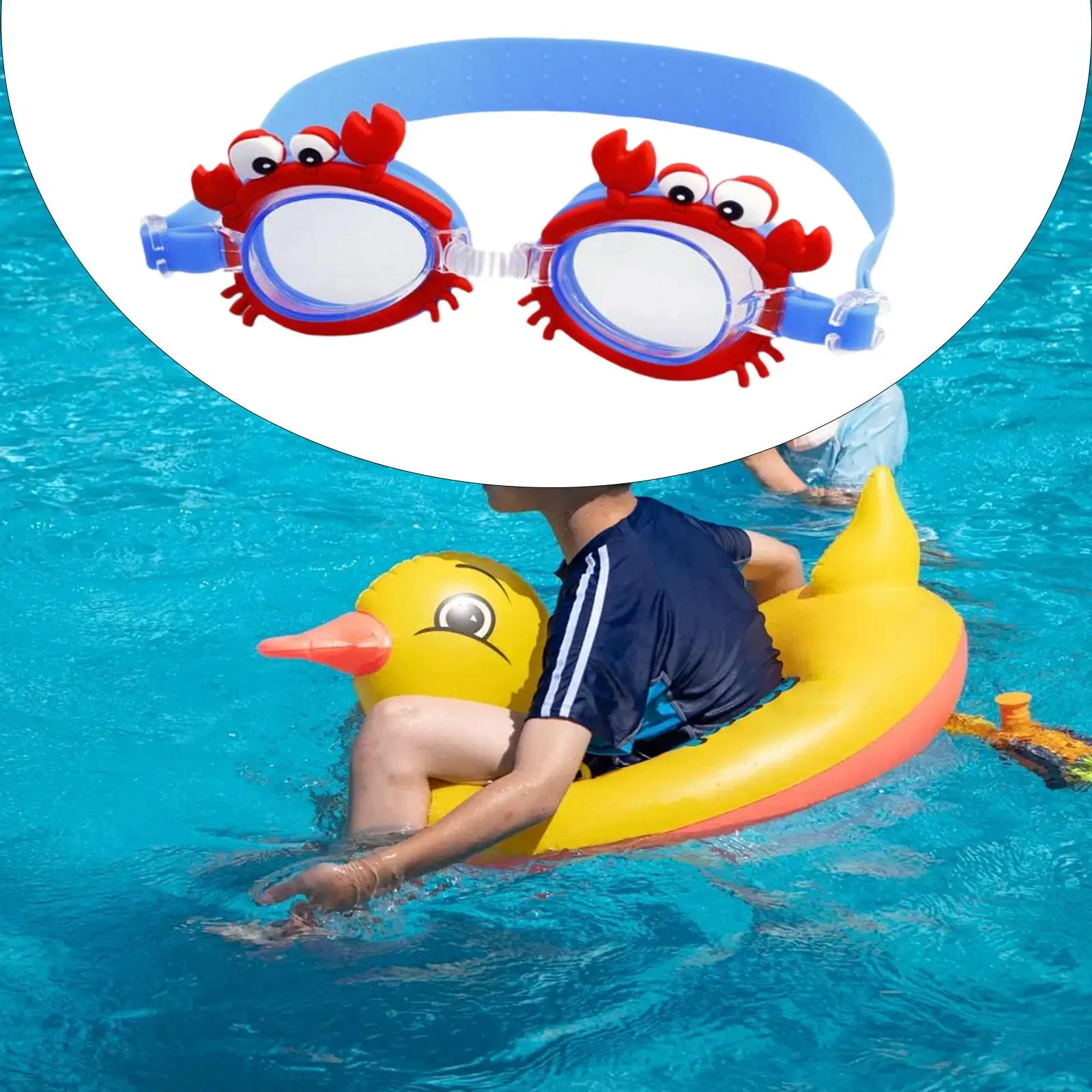 Kids Swim Goggles Lightweight Waterproof Adjustable Silicone Strap Children for Outdoor Water Sports Swimming Play Party Favors