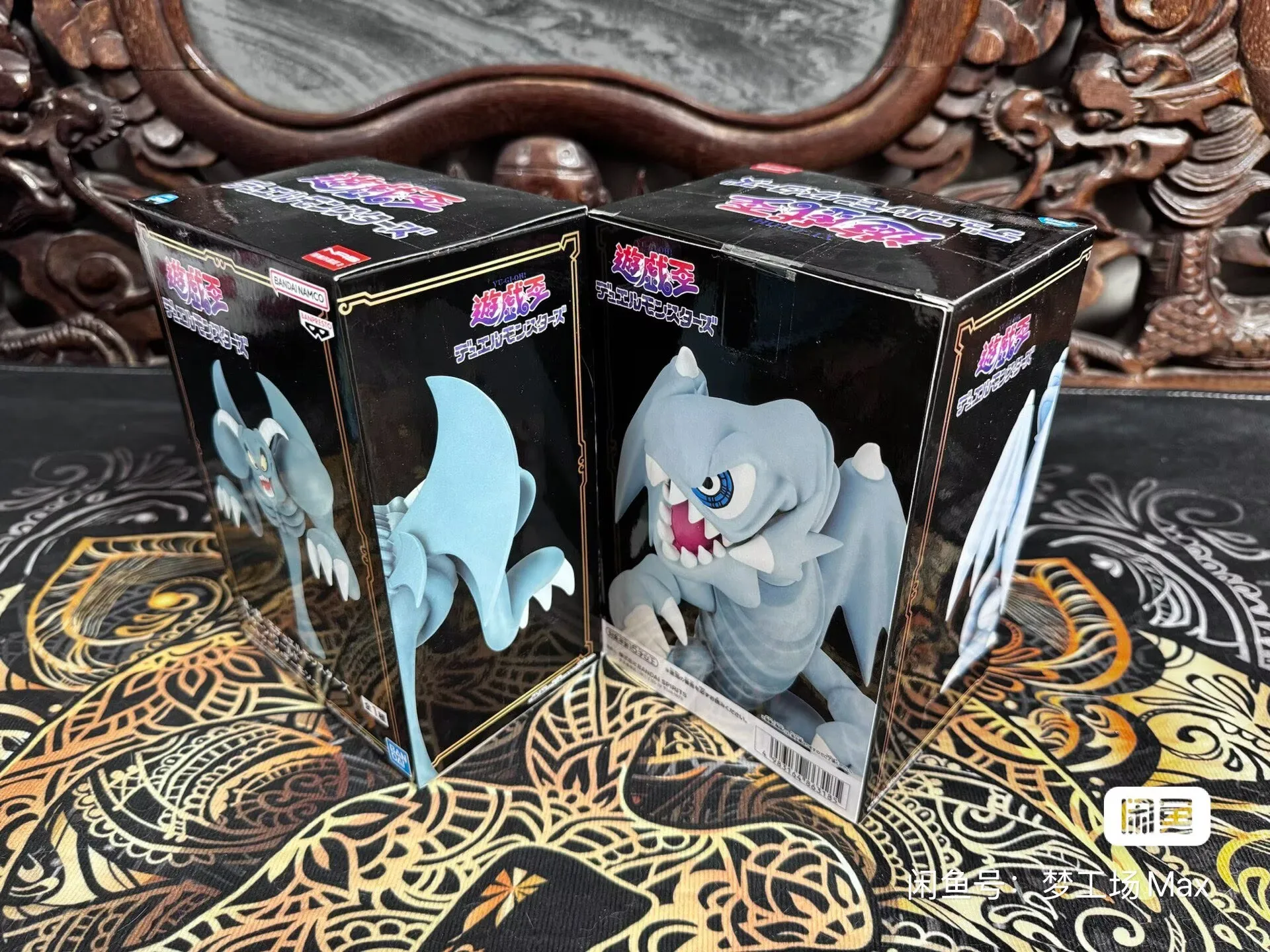 Бандай Ю-Ги-О! Фигурка аниме-персонажа Duel Monsters Oon Daemon Toon Summoned Skull Blue-Eyes White Dragon, модель игрушки, подарок