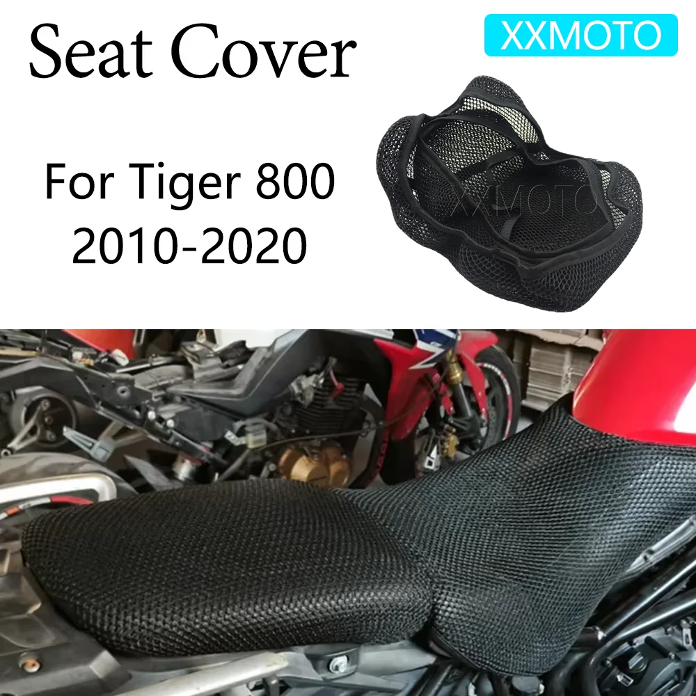 

For Tiger800 Tiger 800 XC XCA XCX 2010-2020 Motorcycle Seat Cover Heat Insulation 3D Mesh Breathable Non-Slip Protection Cushion