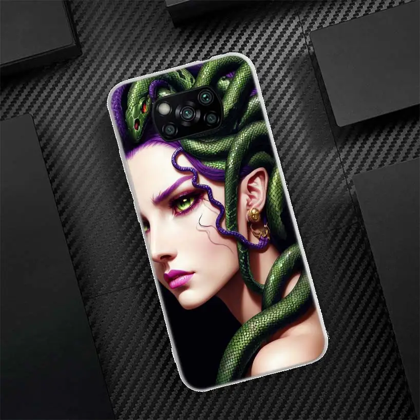 Medusa Greek Mythology Silicon Call Phone Case For Xiaomi Poco X3 Nfc X5 X6 F6 F5 Pro M5S M5 X4 F4 GT M4 M3 F3 F2 F1 M2 Cover X3