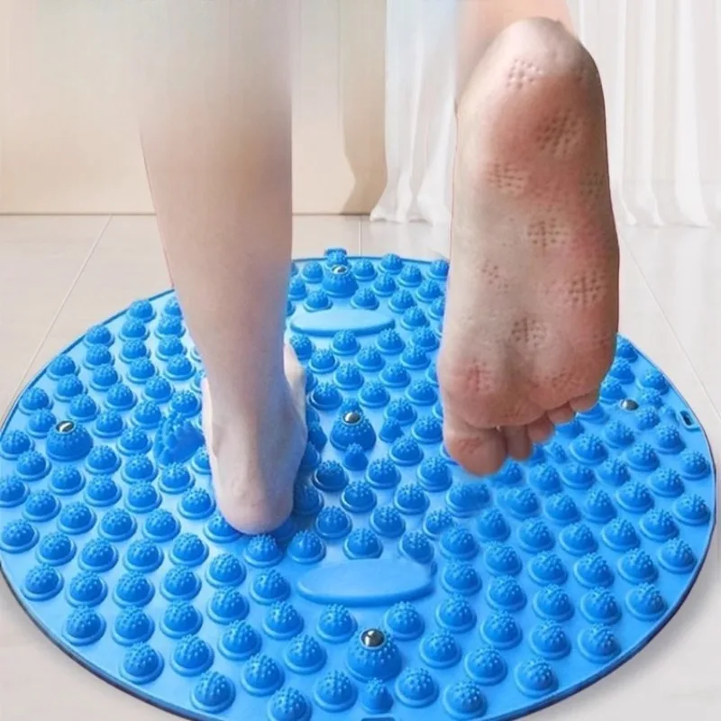 Round Foot Massage Mat Anti-slip Acupressure Mat for Indoor Jogging Toe Acupuncture Stimulation Pad