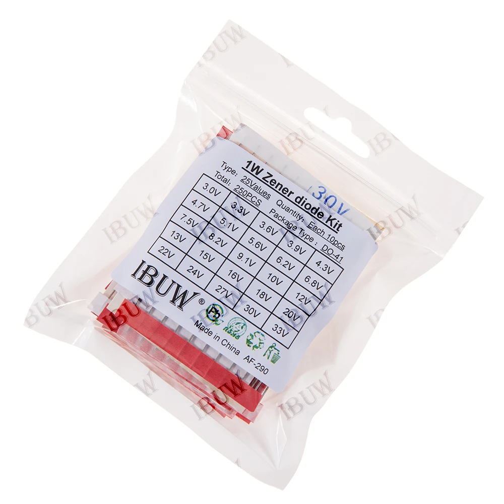 250PCS 25Values 1W …