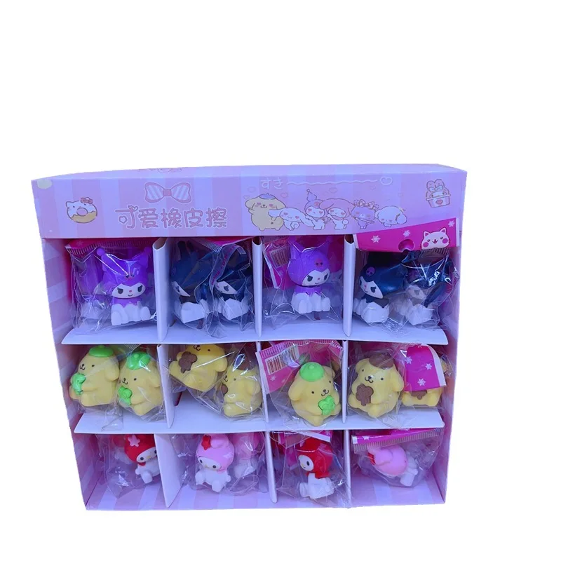 Imagem -05 - Sanrio Kuromi Minha Melody Pom Pom Purin Cartoon Styling Material Escolar Papelaria Prêmios Presentes de Aniversário Requintados 36 Pcs