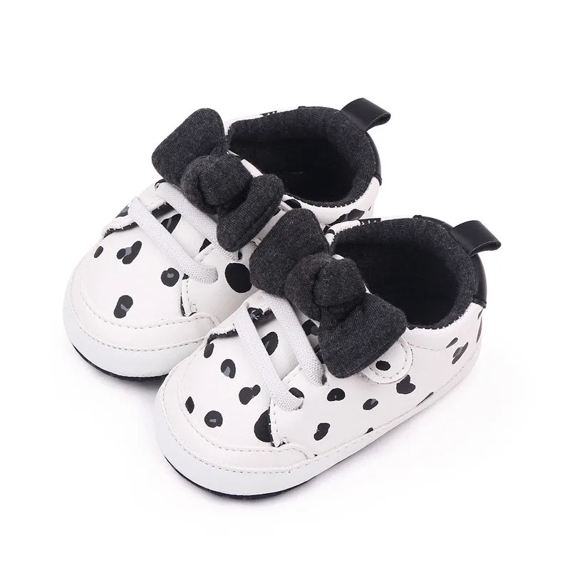 New Baby Shoes Cute Bowknot Infant PU First Walkers Soft Sole Anti-slip Toddlers Boys Girls Casual Shoes Sneakers