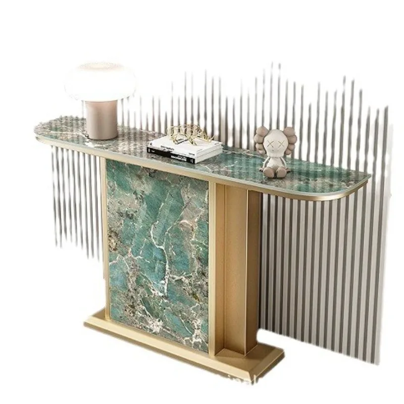 

table, modern and simple semicircular slate table, to the entrance hall, entrance cabinet