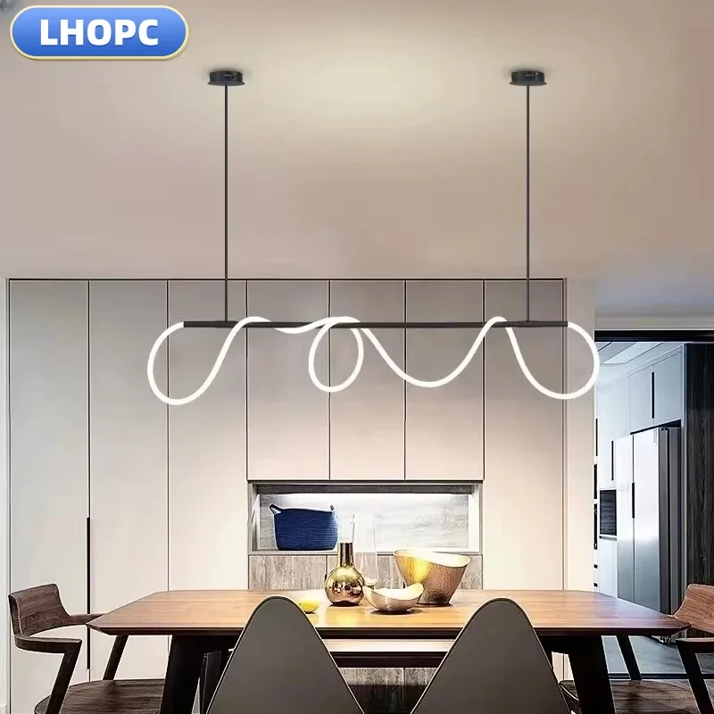 Modern silicone electroplating LED ceiling chandelier suitable for table dining room kitchen bar chandelier hanging Design lamps
