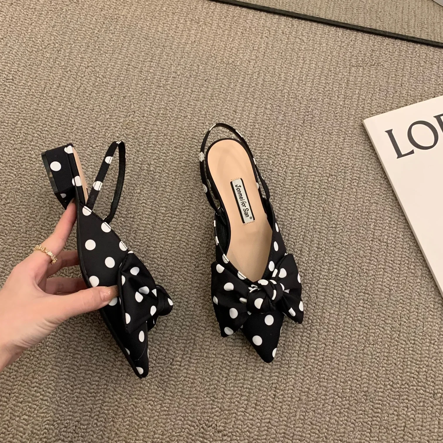 2024 Summer Women\'s Sandals Fashion Low Heels Sandals Women Shoes Elegant Pointed Straps Fashion Party Pumps Sandalias De Mujer