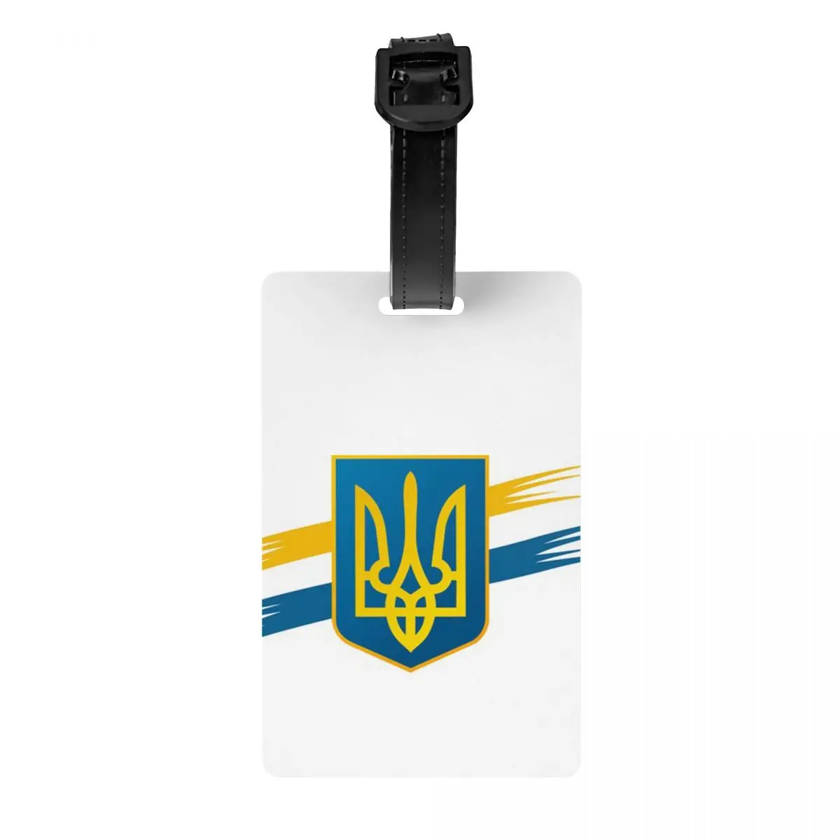 Coat Of Arms Ukraine Flag Luggage Tags for Travel Suitcase Ukrainian Trident Privacy Cover ID Label