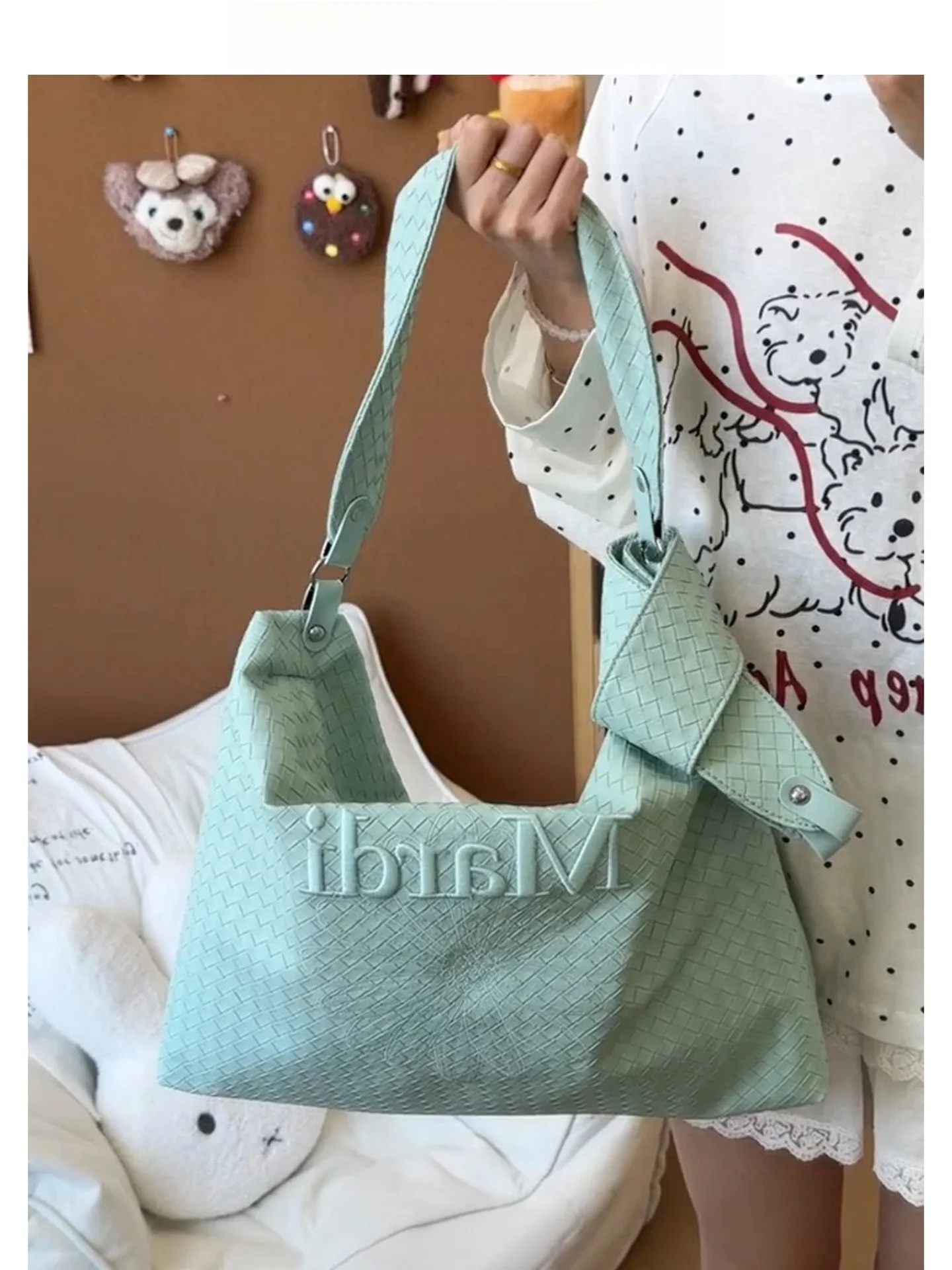 korean-style-large-capacity-woven-pattern-tote-bag-women's-crossbody-shoulder-bag-casual-simple-style-commuting-handbag
