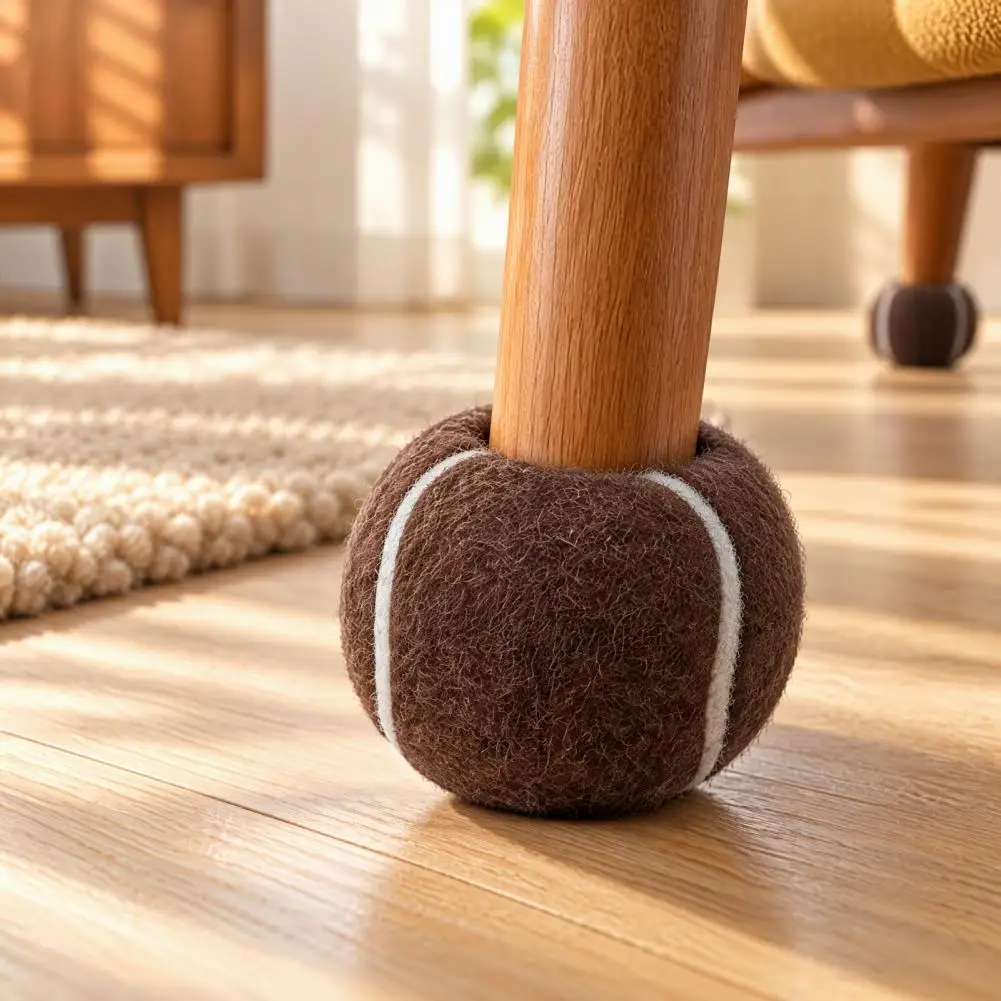 Dining Chair Leg Protectors Tennis Ball Chair Leg Covers Non-slip Felt Floor Protectors Precut Furniture Glide Pads for Chairs