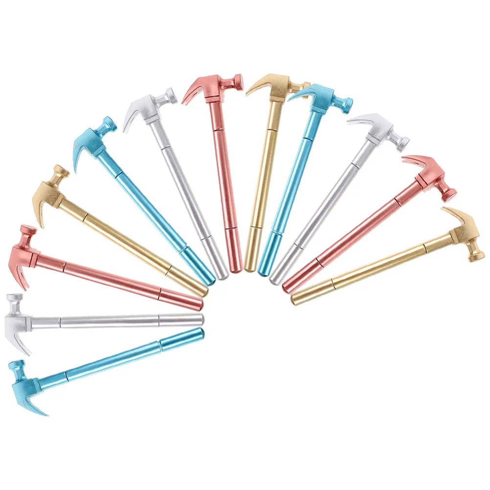 12Pcs Hammer Shaped Gel Ink Pens Medium Point Smooth Writing Comfortable Hold School Office Bulk Pens Gel Ink Pen