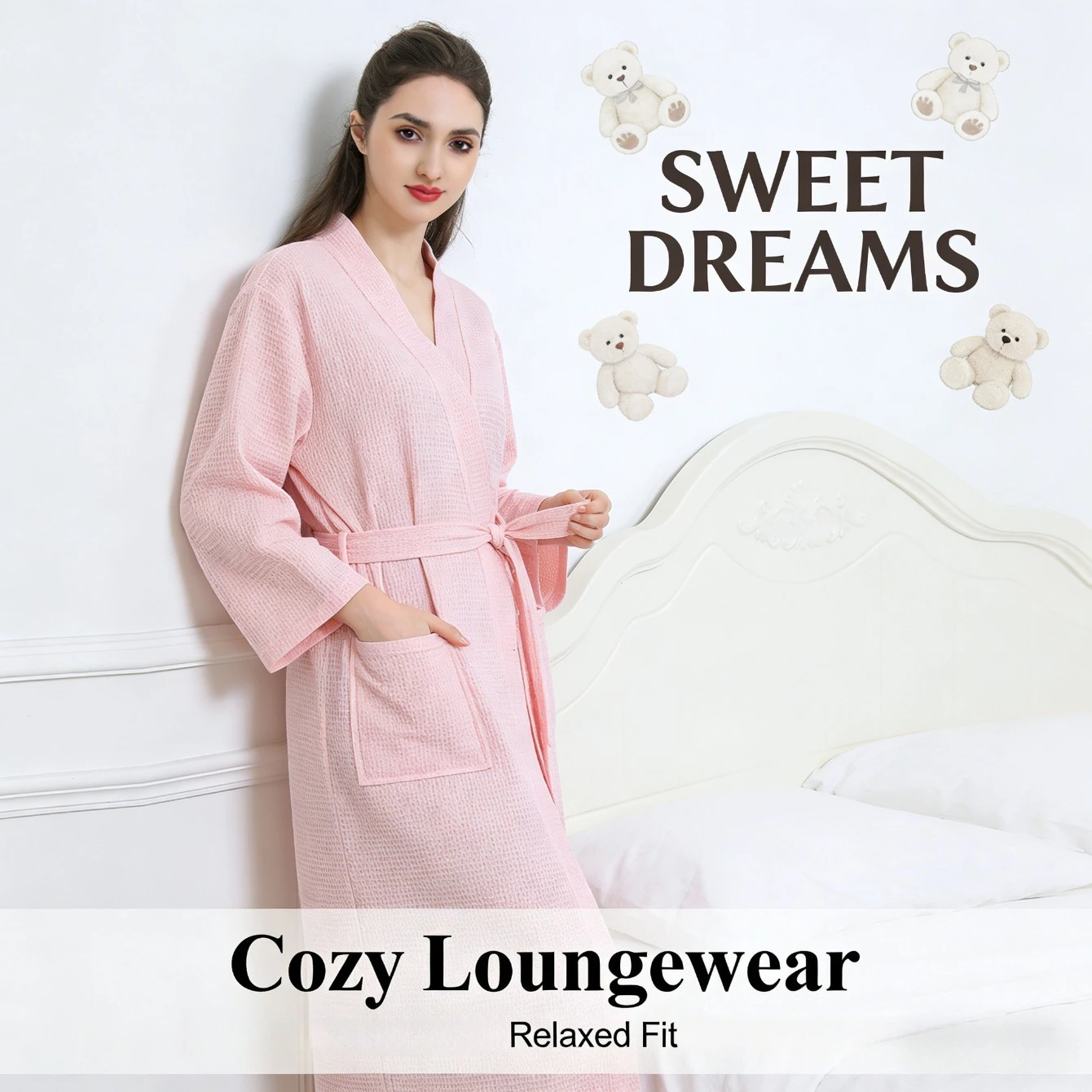 

High - Grade Men's Thin Bathrobe Hotel Same - Style Robe Skin - Friendly and Breathable Four - Season Universal Homewear