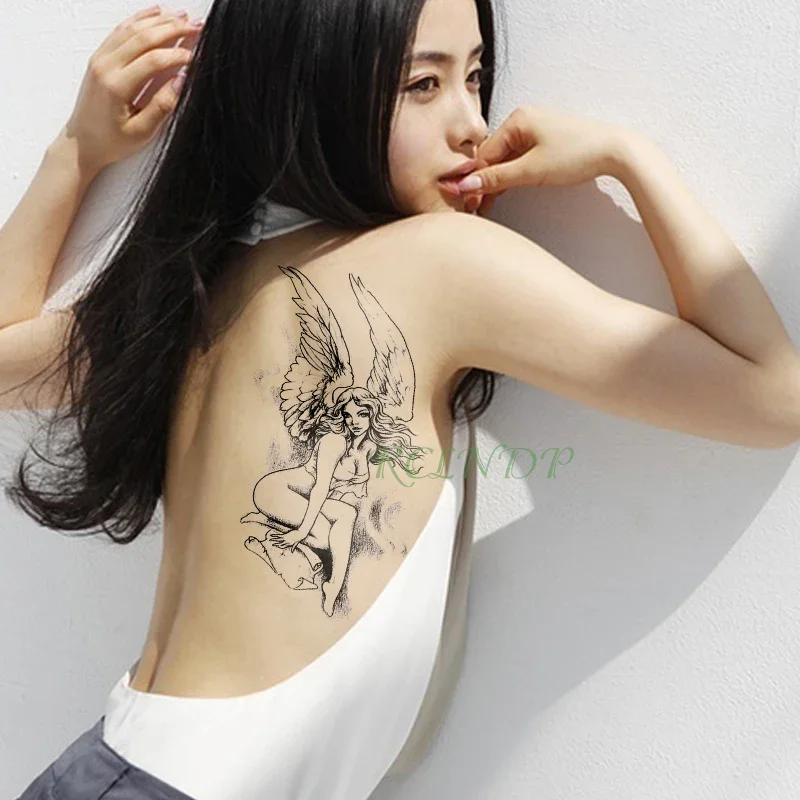 Waterproof Temporary Tattoo Sticker Angel Beauty Girl fake tatto flash tatoo tatouage Stickers leg arm back for girl women men