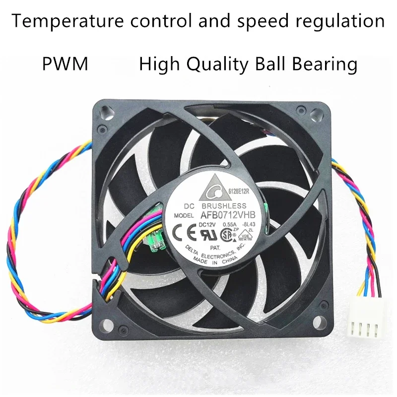 

The original Delta 7015 70*70*15MM 70MM Cooling Fan AFB0712VHB DC12V 0.55A PWM AMD CPU cooling fan 4PIN PWM