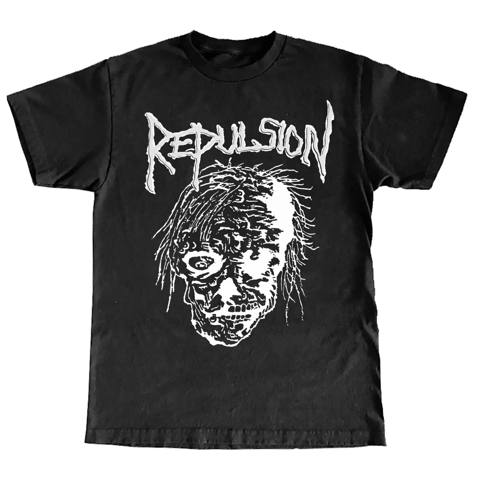قميص Repulsion 100% قطن بالحجم الكامل أسود BL1464