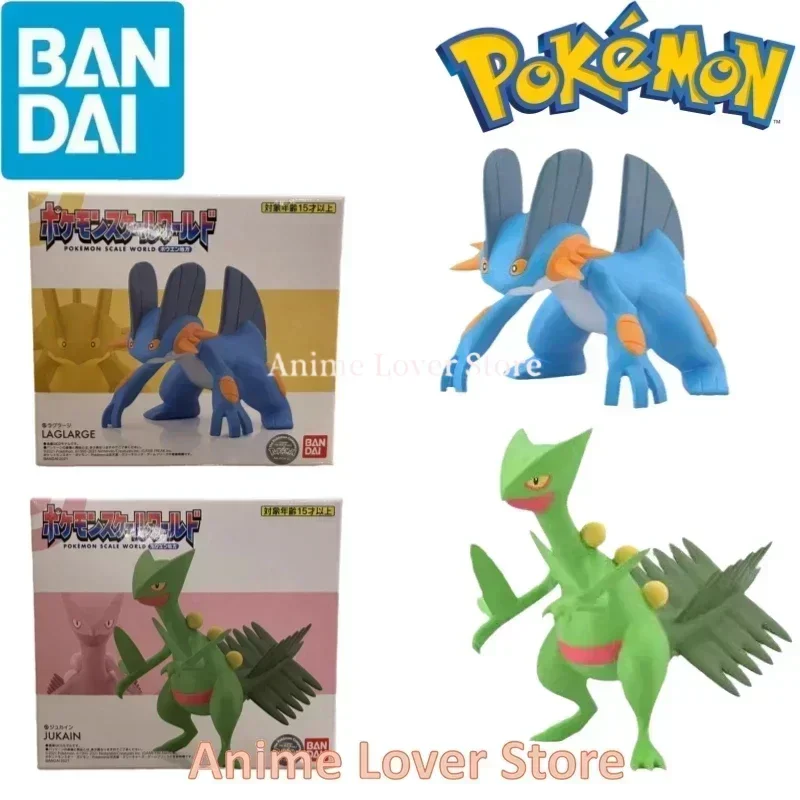 Bandai Original Scale World POKEMON Hoenn Region Swampert Sceptile Anime Figures Toys for Kids Gift Collectible Model Ornament