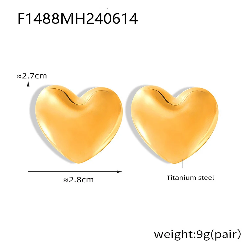 eye-catcher Heart Love Cute Earrings Luxury Ear Stud for Women Vintage Stainless Steel Waterproof Fashion Jewelry Gift image 6