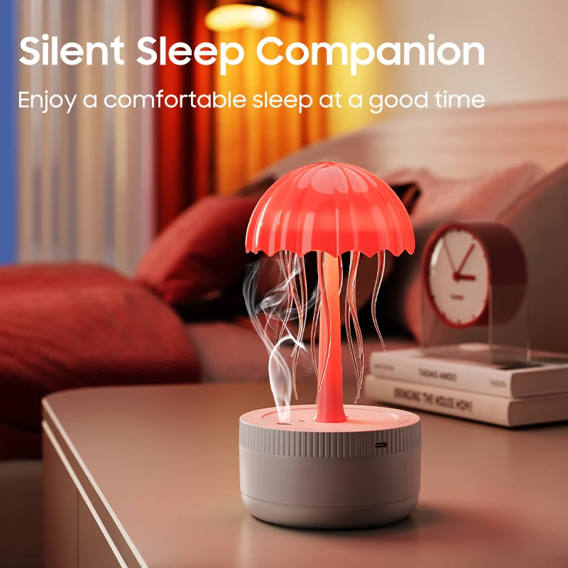 Dynamic Jellyfish Essential Oil Diffuser 300ML 7 Colorful Night Light Jellyfish Air Humidifier for Home Bedroom
