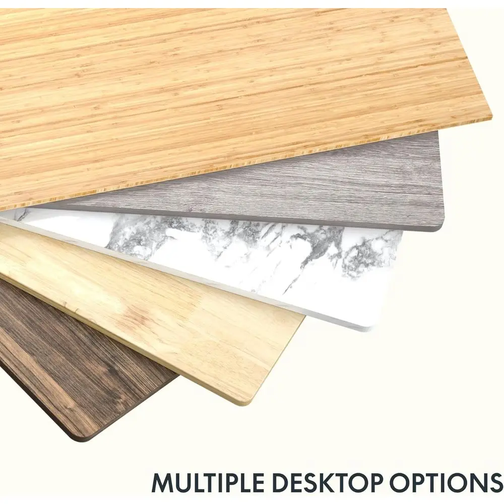 55 x 28 Height-Adjustable Walnut Desk with Thick Tabletop