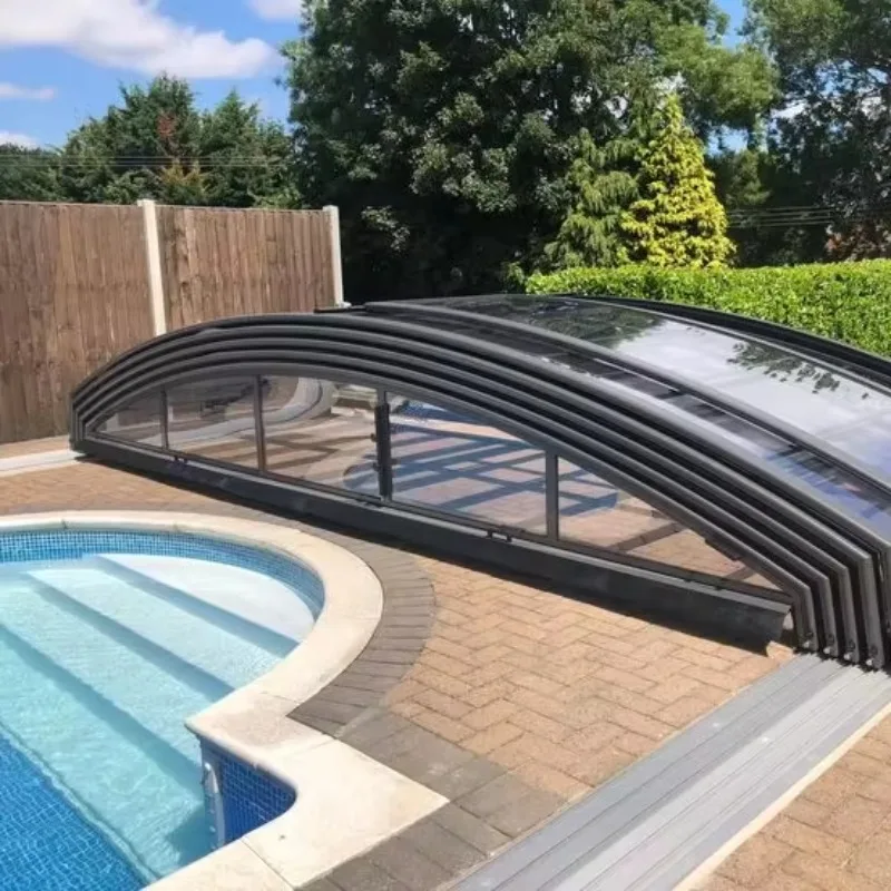 Swimming Pool Fencing Automatic Safety Retractable Sliding Roof Cover for Pool Tools and Accessories