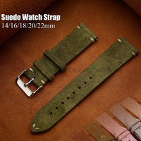 Soft Suede Watch Strap 18mm 20mm 22mm for Huawei Watch Gt3/Gt4 Quick Release Bracelet 14mm 16mm for Women Men Calfskin Wristband