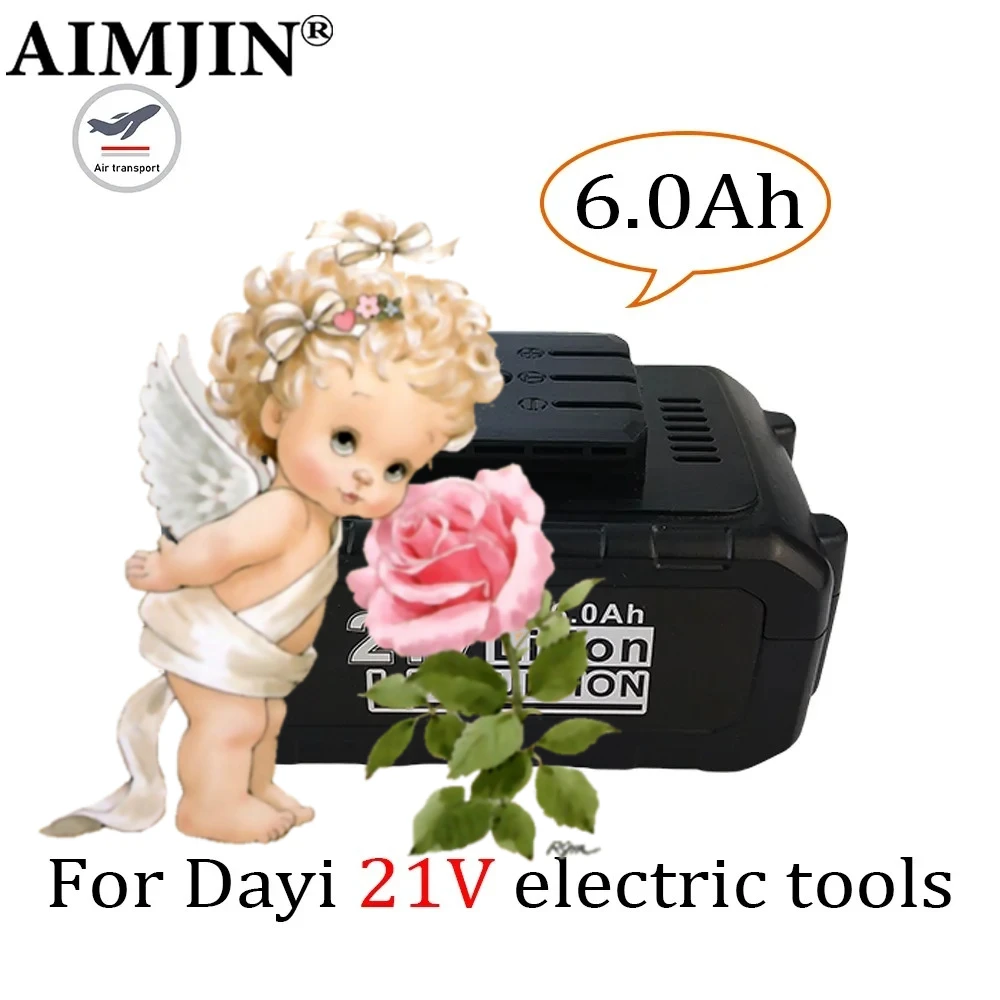 

21V 6000mAh Power Tool Rechargeable Lithium Battery For Dayi Cordless Electric Wrench Car impact wrench